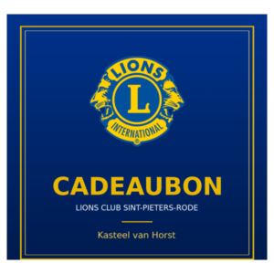 Cadeaubon van Lions Club Sint-Pieters-Rode Kasteel van Horst
